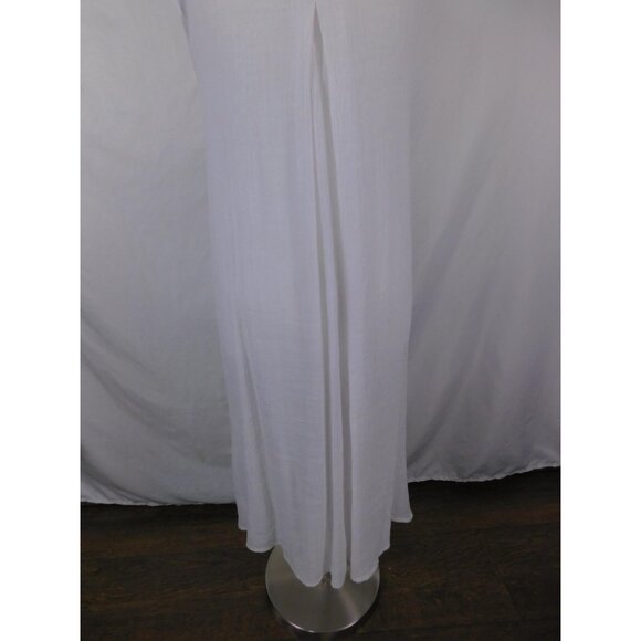 Mlle Gabrielle Shirt Dress Womens Small White Sleeveless Button Front Maxi - Picture 7 of 10